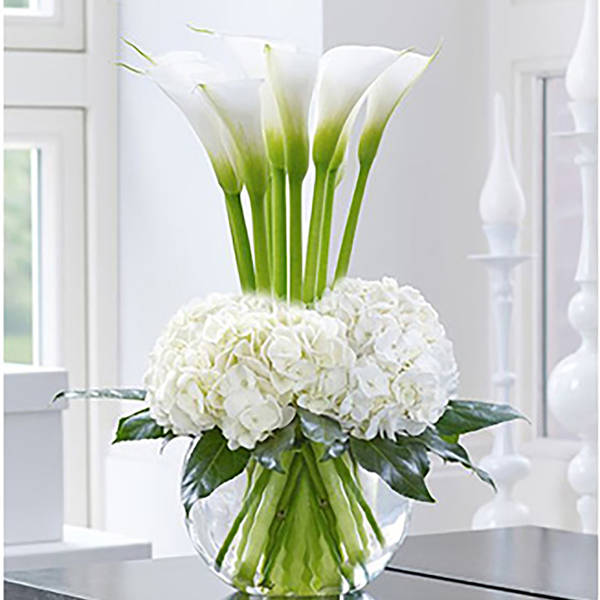 LUXURY CALLA LILY AND HYDRANGEA BOUQUET