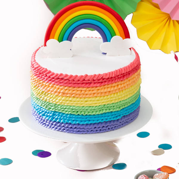Magnificent and Vibrant Rainbow Cake (1.5 Kg)