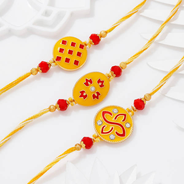 Mandana Meenakari Rakhis - Set Of 3