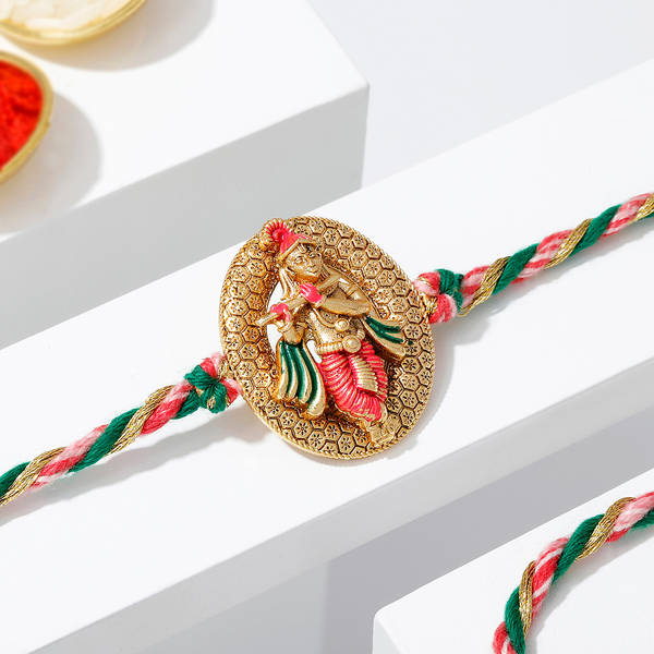 Meenakari Lord Krishna Rakhi