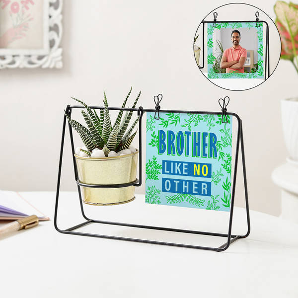 Memorable Personalized Swing Planter For Brother