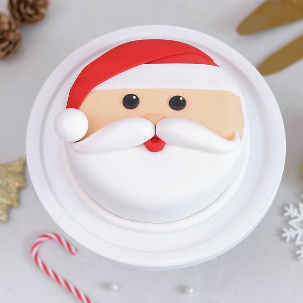 Merry Christmas Fondant Santa Cake(1-KG)