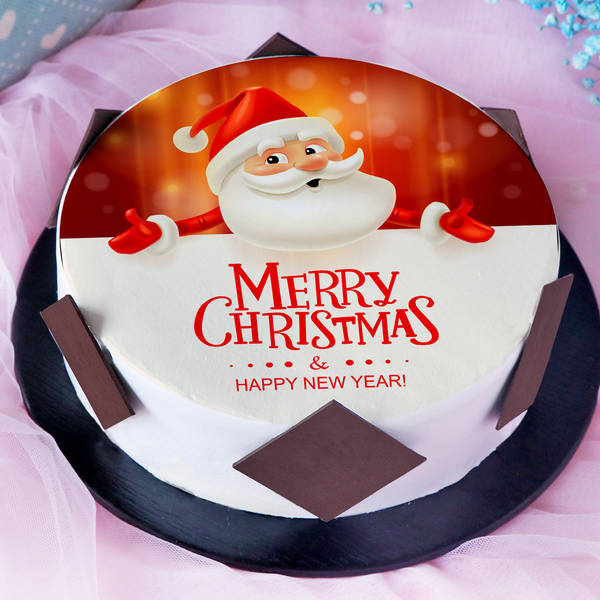Merry Christmas Santa Poster Cake