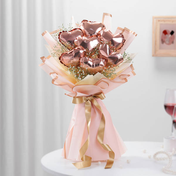 Mini Heart Balloons Bouquet