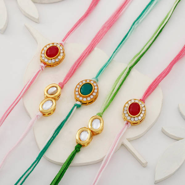 Minimalist Stone Rakhi Set Of 5