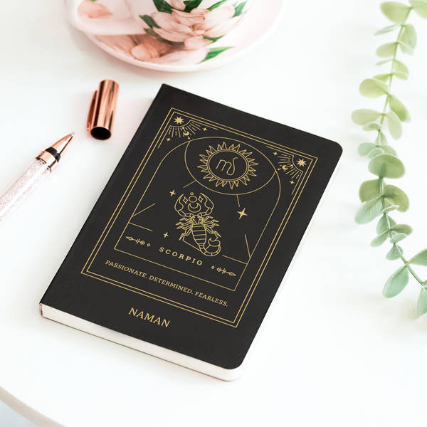 Minimalist Zodiac Traits Personalized Notebook - Scorpio