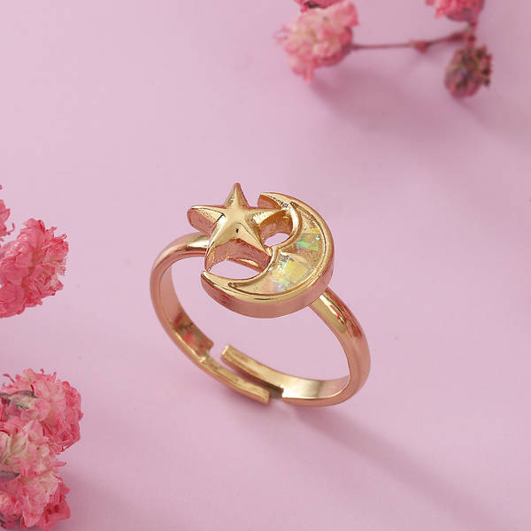 Moon N Star Fashion Ring for Girls