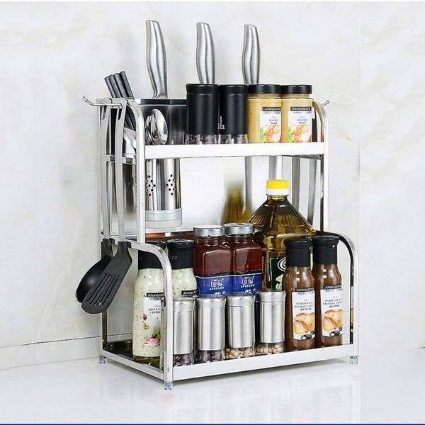 Multipurpose Rack - Stainless Steel - 2 Layer - Single Piece