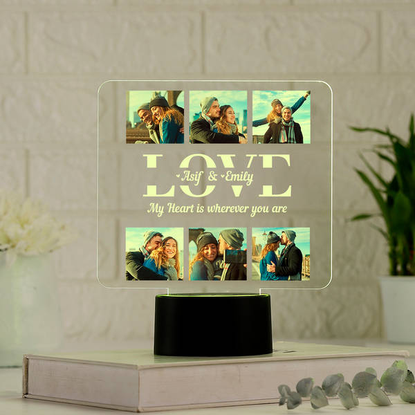 My Heart Personalized LED Lamp For Couples