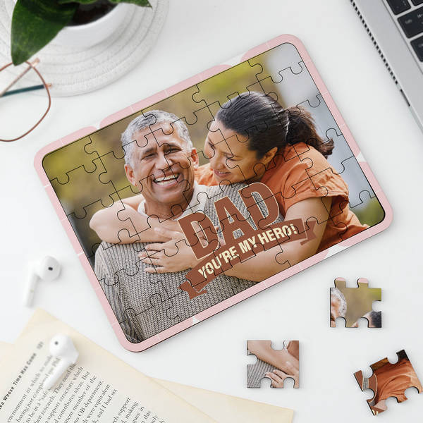 My Hero Personalized Father's Day Wooden Puzzle Set