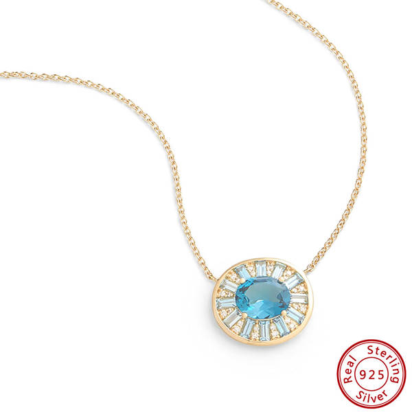 Ocean Glow 18K Gold Pendant