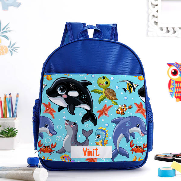 Oceanic Beauty - School Bag - Blue