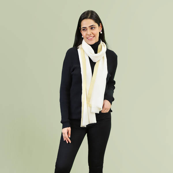 Off White Beauty Pashmina Women's Stole