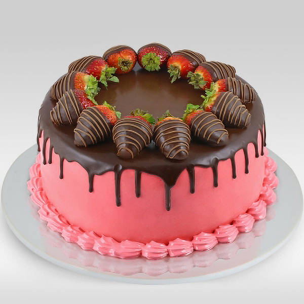 Oh So Pretty Strawberry Chocolate Cake (1 kg)