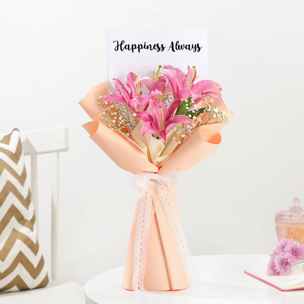 Oriental Lilies Happiness Bouquet