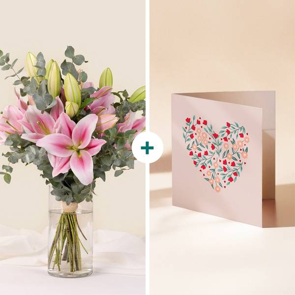 Our beautiful lily and message card - Nos magnifiques lys