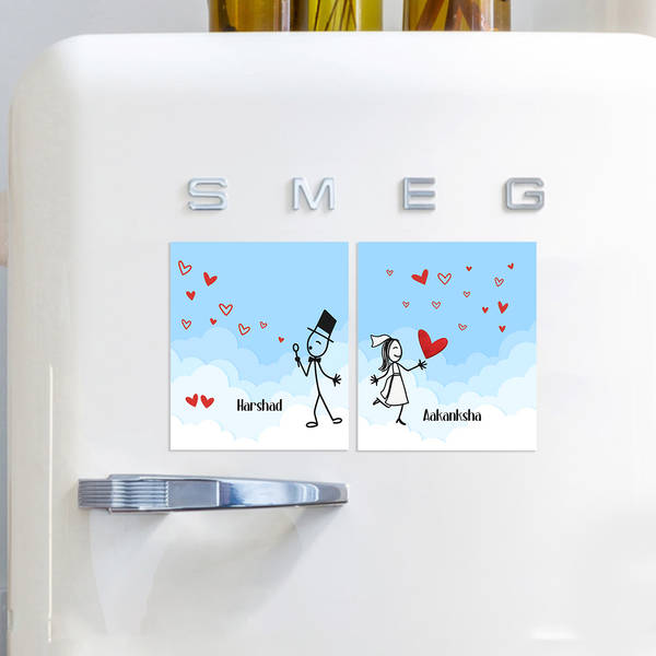 Our Love Personalized Fridge Magnets Duo