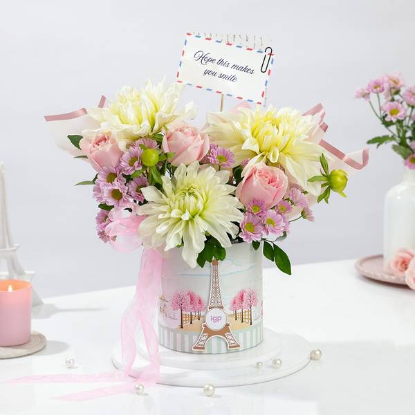Parisian Charm Women's Day Floral Arrangement