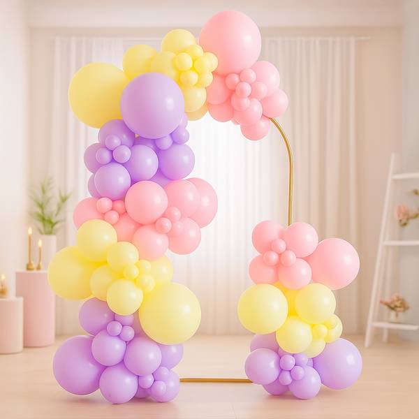 Pastel Bloom Balloon Arch