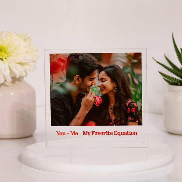 Perfect Equation Personalized Acrylic Photo Frame For Couples