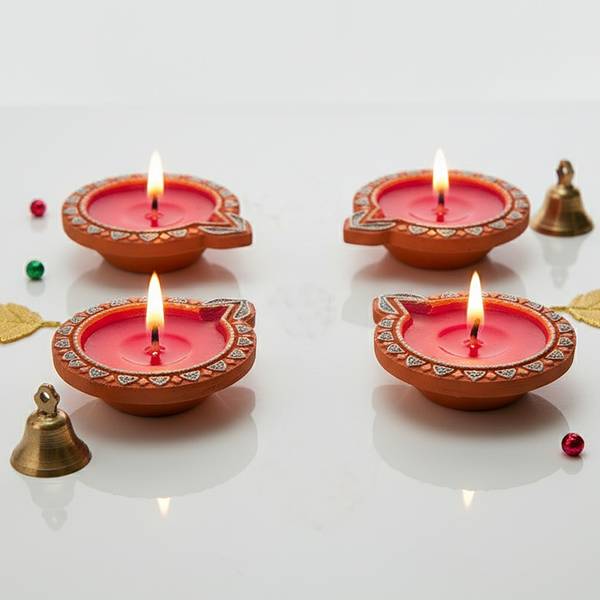 Perfect Glow Diwali Diyas - Set Of 4