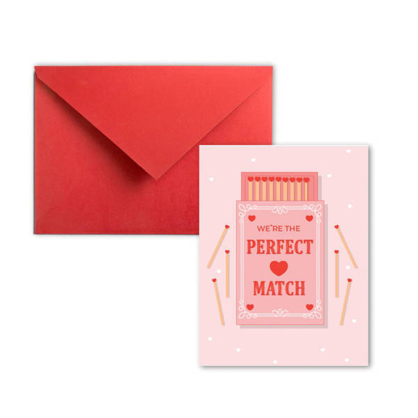 Perfect Match Greeting Card - Single Piece