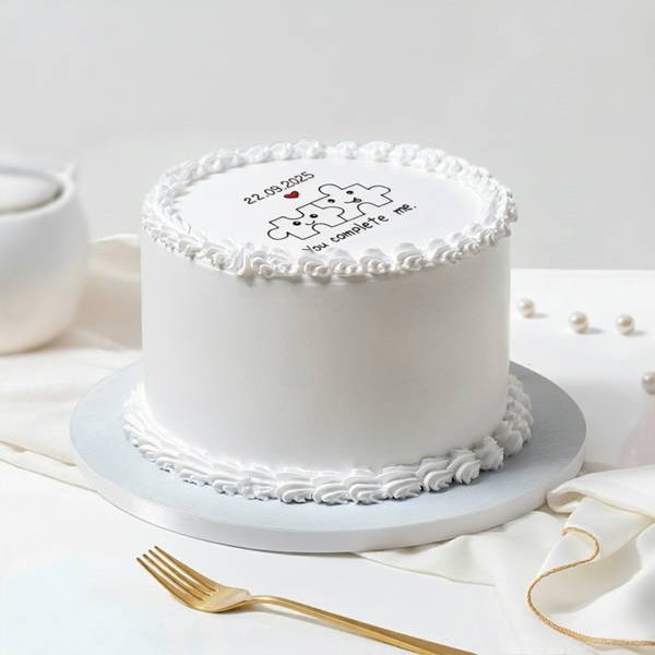 Perfect Match Personalized Anniversary Photo Cake (Half Kg)