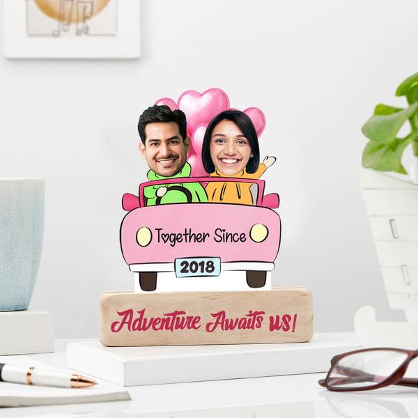 Personalized Adventure Couple Caricature