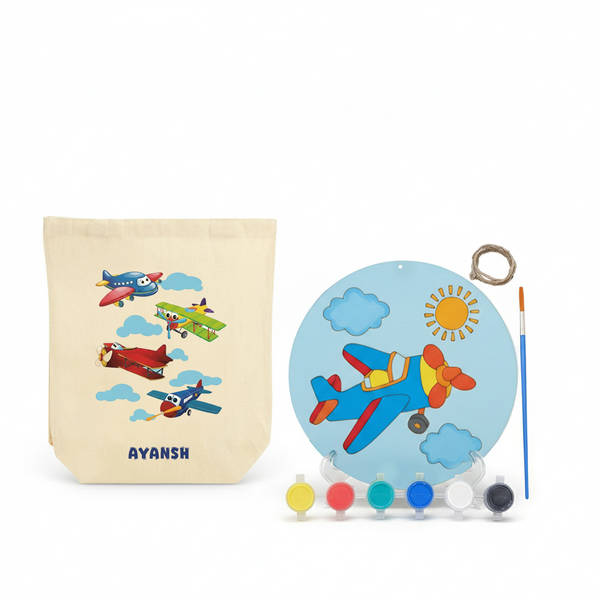 Personalized Airplane DIY Wall Art Painting Board Kit For Kids