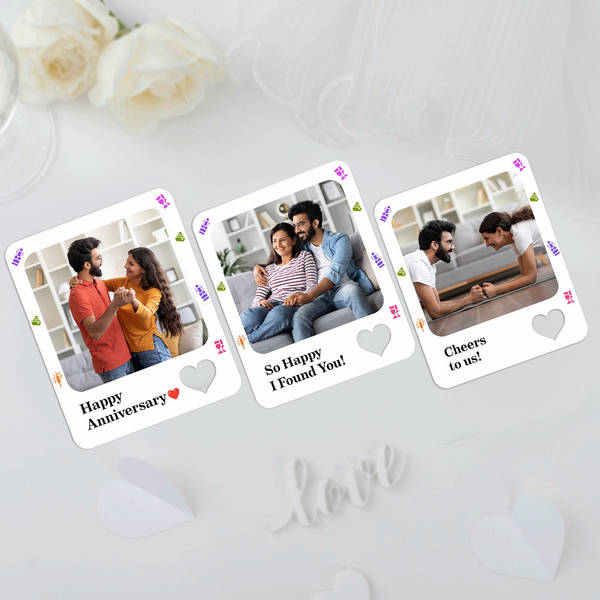 Personalized Anniversary Fridge Magnet Trio