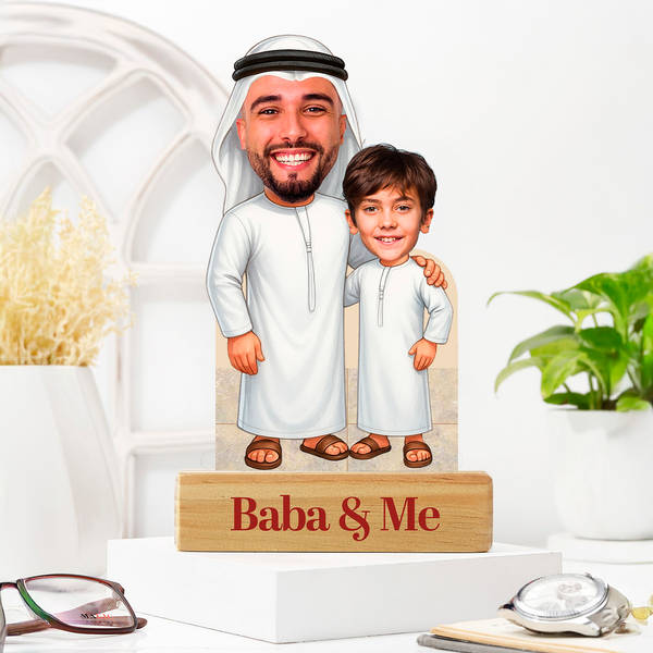 Personalized Baba And Me Caricature