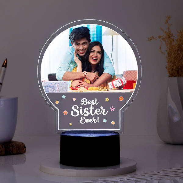Personalized Best Sister Ever LED Lamp