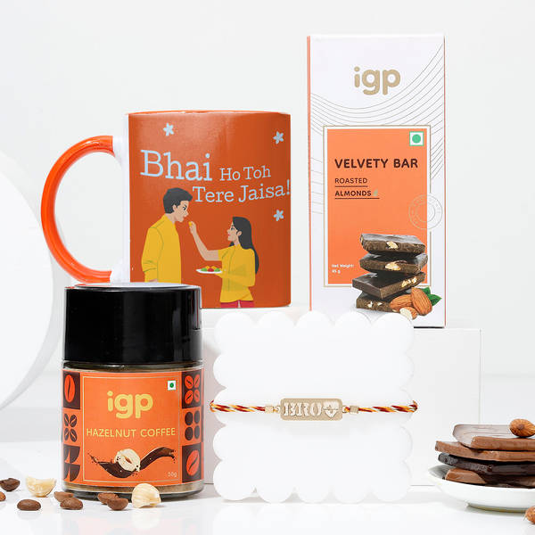 Personalized Bhai Ho Toh Tere Jaisa Rakhi Hamper