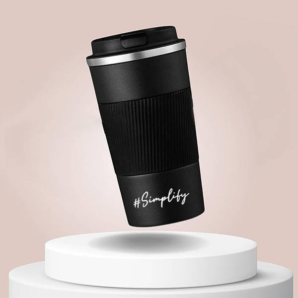 Personalized Black Insulated Coffee Tumbler