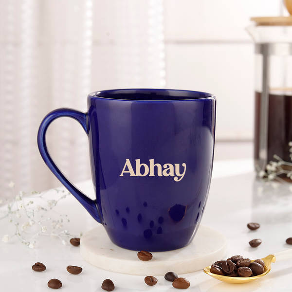 Personalized Blue Ceramic Mug