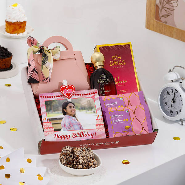 Personalized Blush And Bloom Birthday Hamper