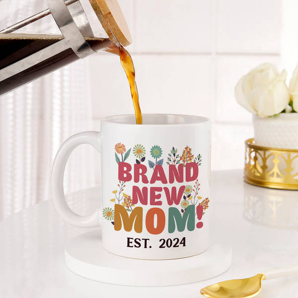 Personalized Brand New Mom Mug