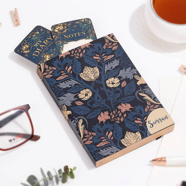 Personalized Classic Floral Notebook
