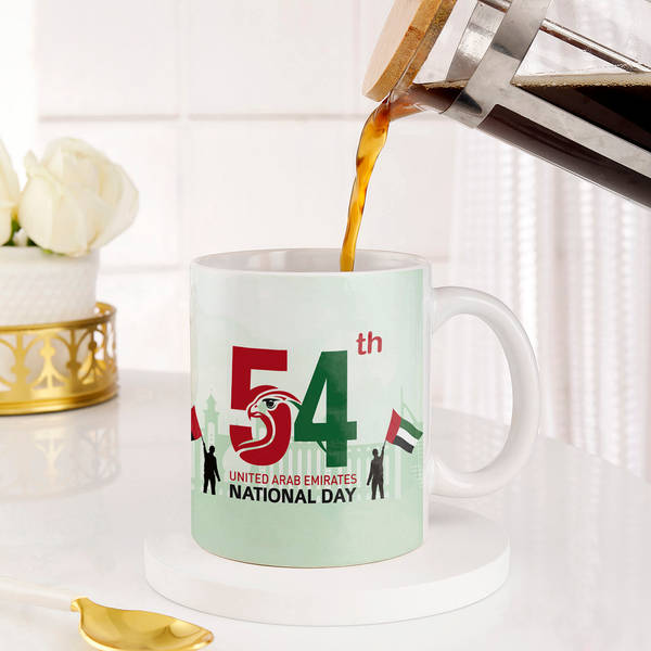 Personalized Classy UAE National Day Green Mug