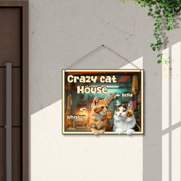 Personalized Cute Cats Nameplate