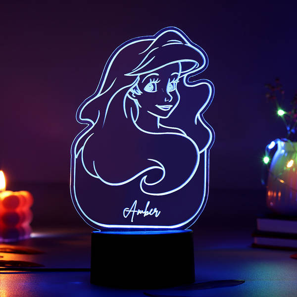 Personalized Disney Ariel LED Lamp
