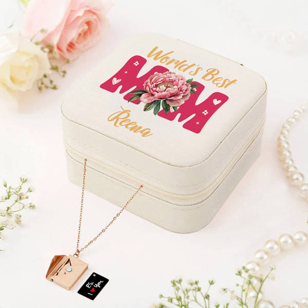 Personalized Envelope Pendant Gift Combo For Mom
