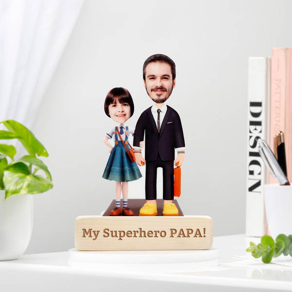 Personalized Father and Daughter Caricature