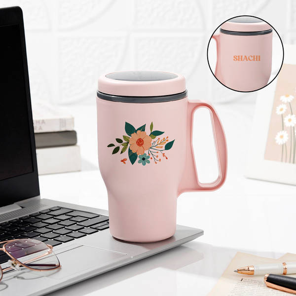 Personalized Floral Coffee Flask