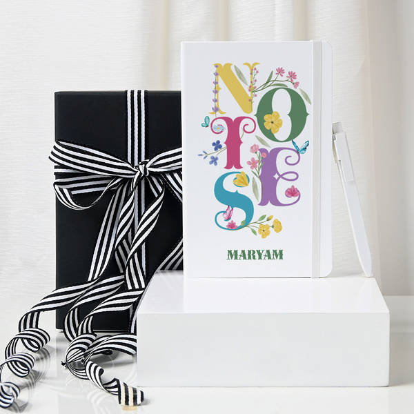 Personalized Floral Notebook And Pen Combo