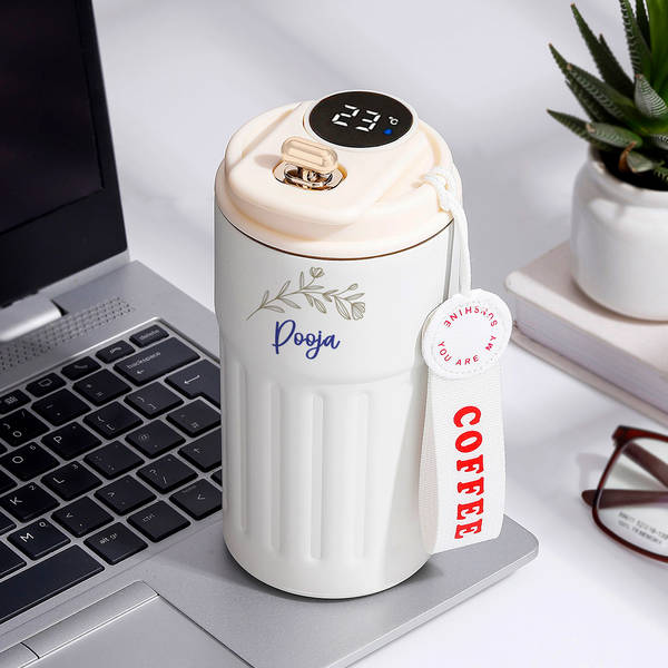 Personalized Floral Temperature Tumbler