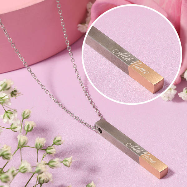 Personalized Gold Cubic Pendant