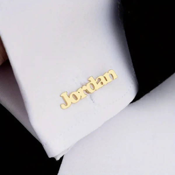 Personalized Gold Name Cufflinks