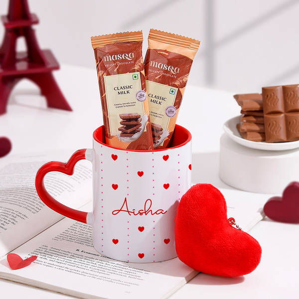 Personalized Heart Mug Hamper