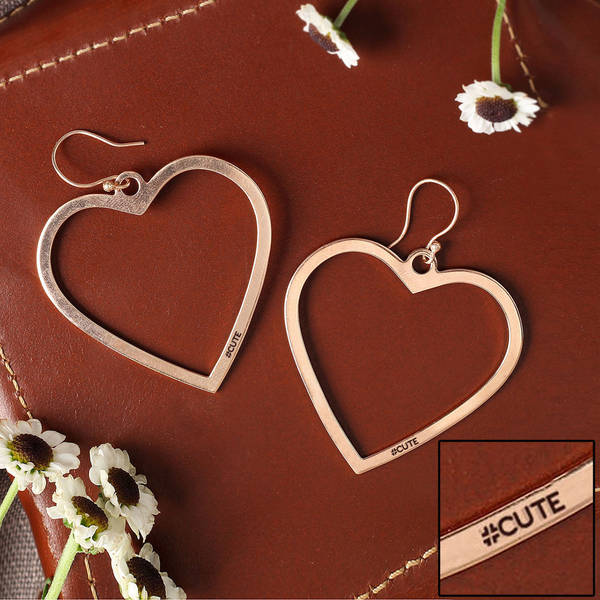 Personalized Heart Shaped Hoop Earrings